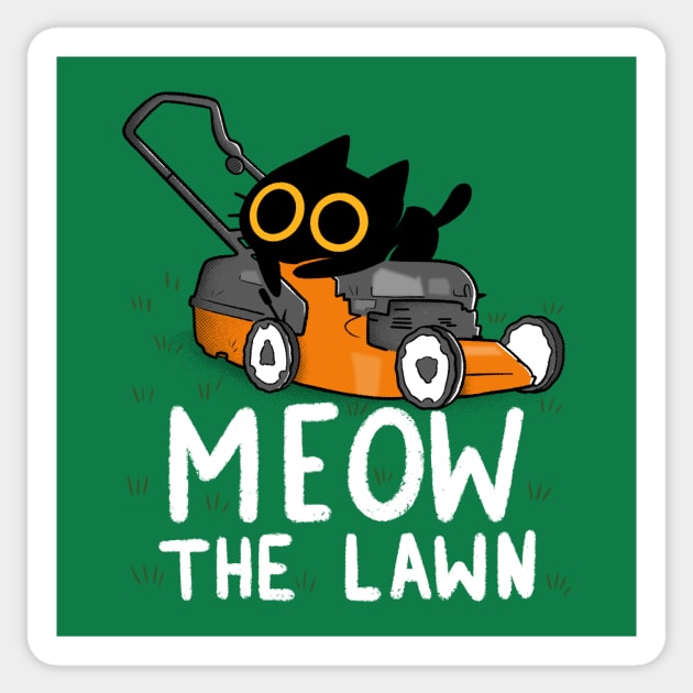 Meow the Lawn Sticker by TaylorRoss1